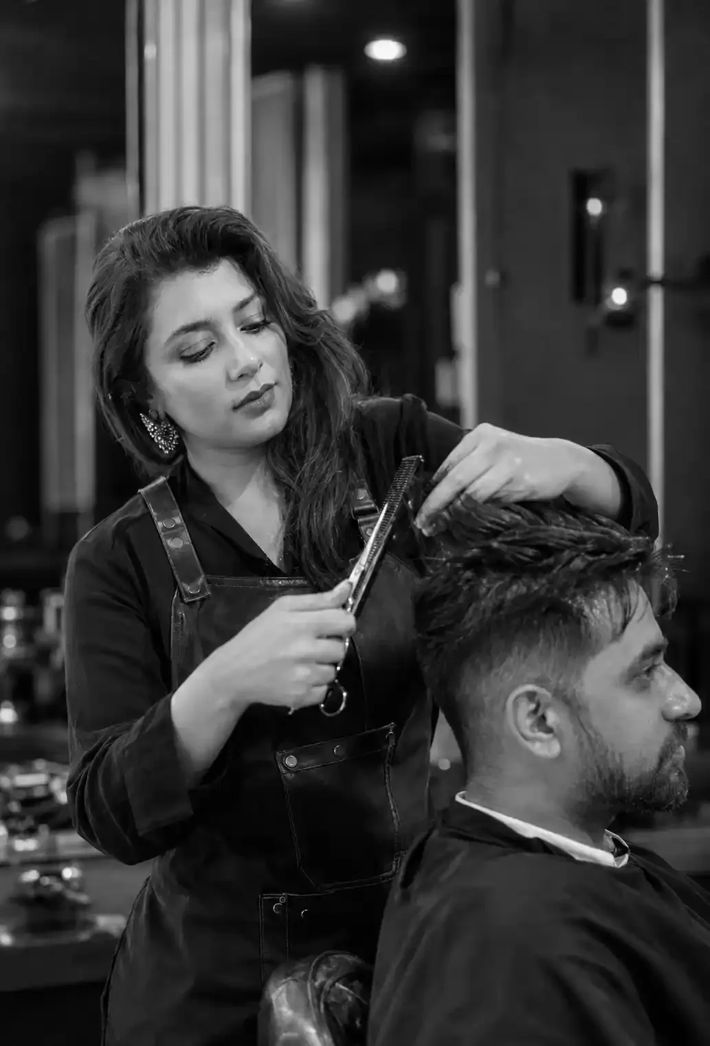 Coupe moderne et nette